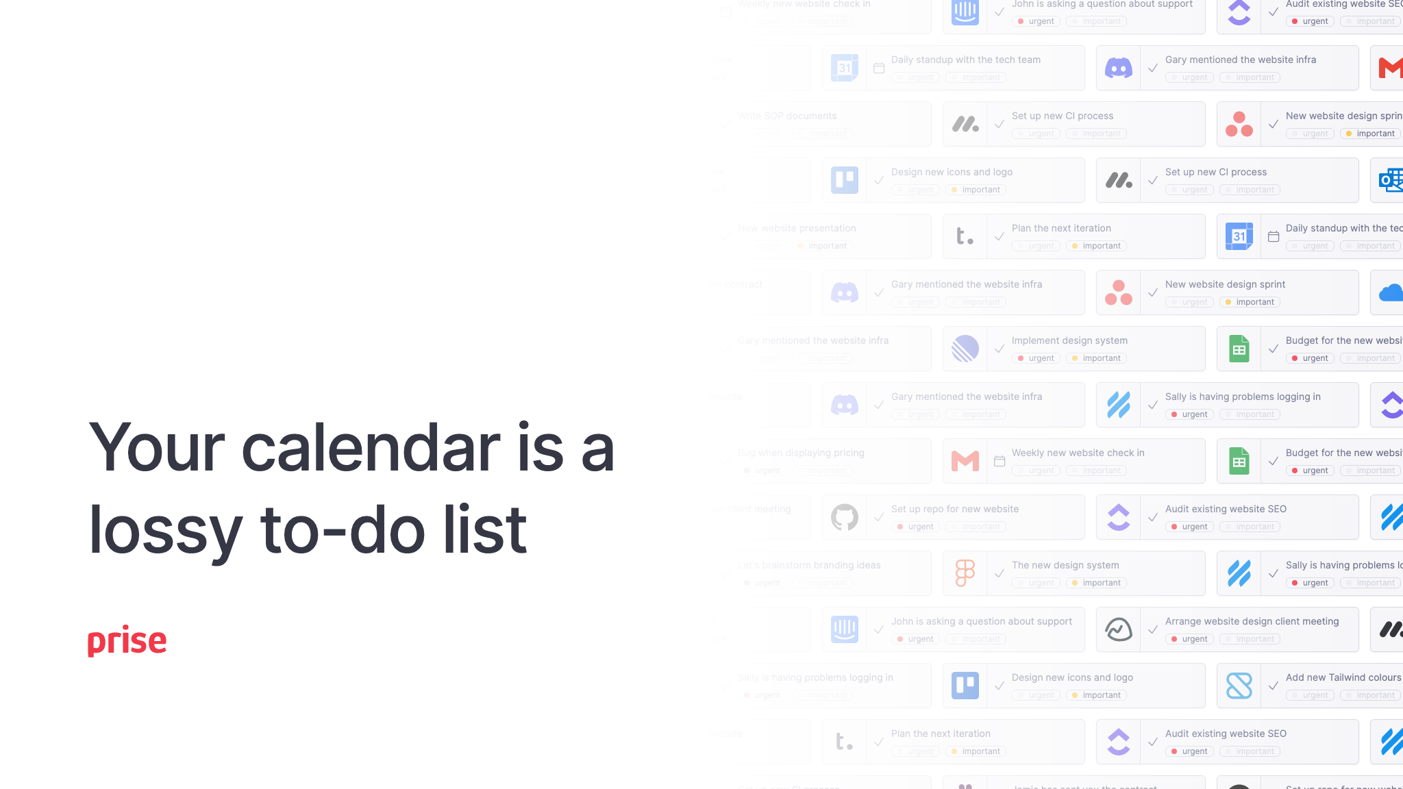 Your calendar is a lossy to do list prise